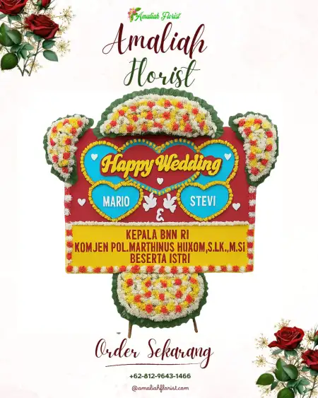 Papan Bunga Pernikahan Ki